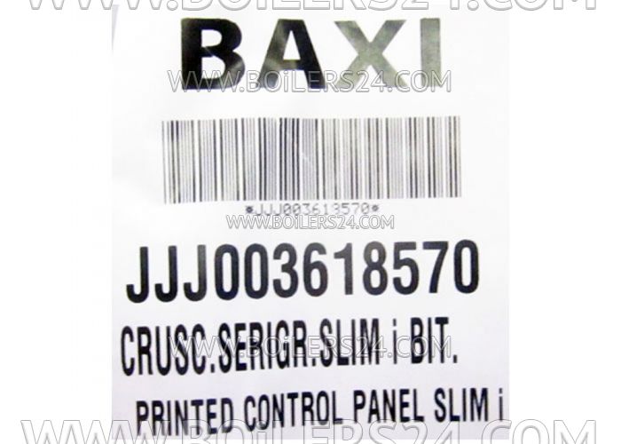 Baxi Control Panel, JJJ003618570