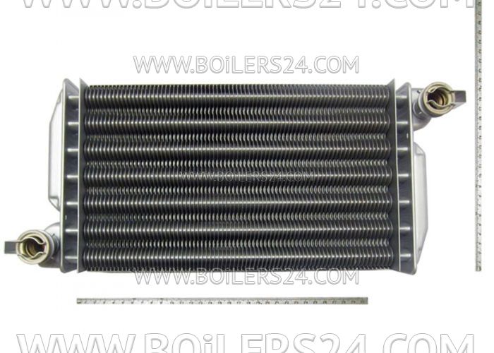 Baxi Main heat exchanger with clips, JJJ000608550