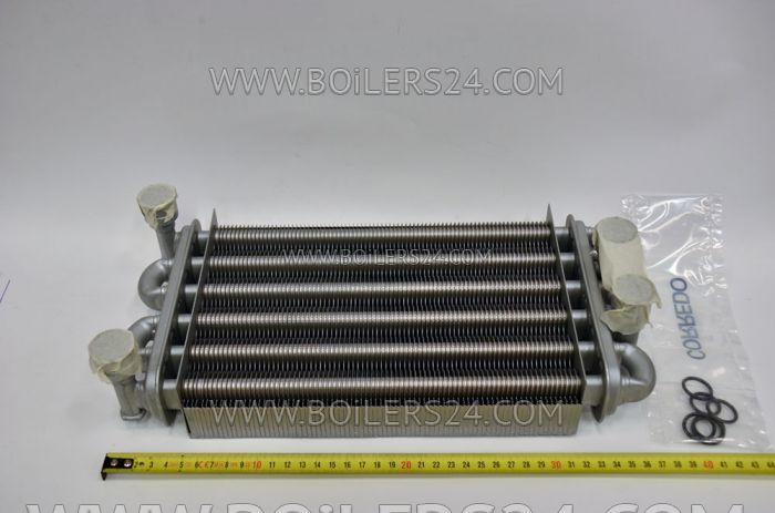 Baxi Core heat exchanger with ring gaskets, JJJ000616170