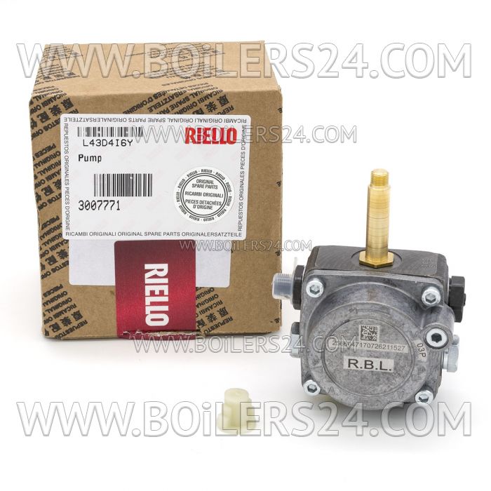 Riello RBL oil pump with valve, without coil, 2566047, 3007771