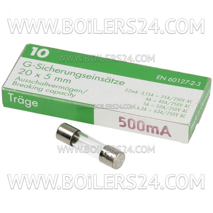 Buderus Fuse T0,5A (10 pcs.), 19928683, 19045227300