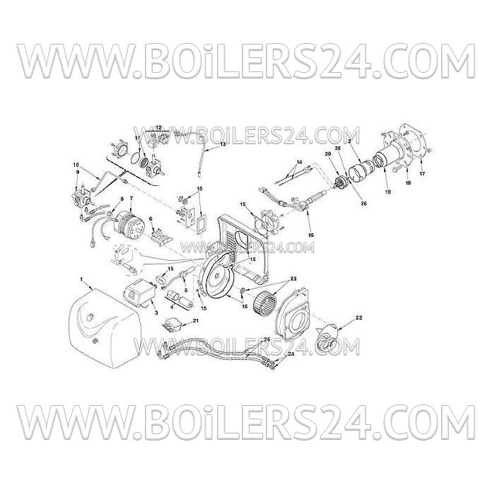 Riello Electric motor RHE 172T 150 W, 3008972