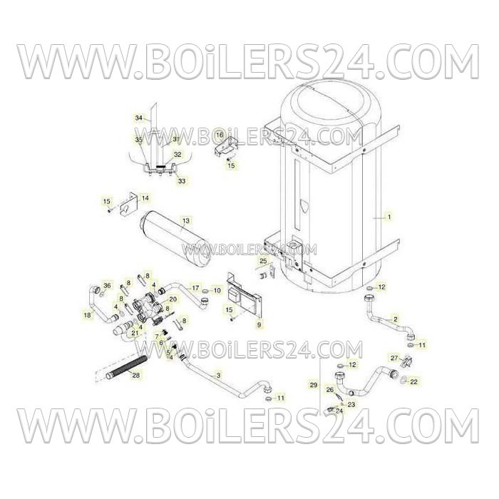 Buderus Expansion vessel dhw, 87167454900