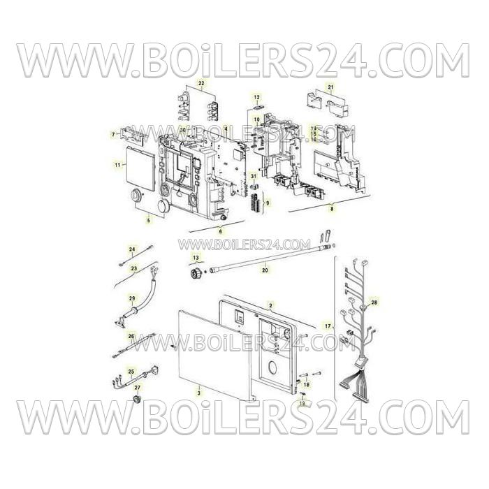 Buderus U052/U054-24/28/24K/28K control board (old 87483006890), 87483008440